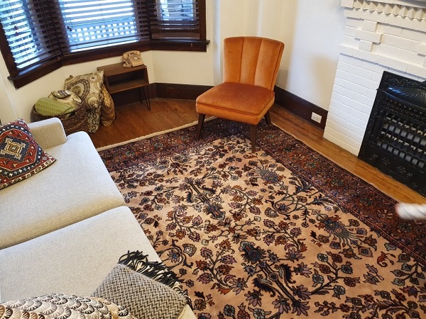 rug sold in use at client's house