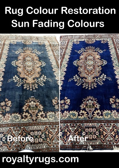 Rug With Sun Fading Colours Restoration