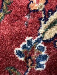 Rug moth repairing February 2023 - Before