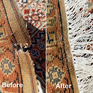 Cut Damage Repaired, Fringes Replaced