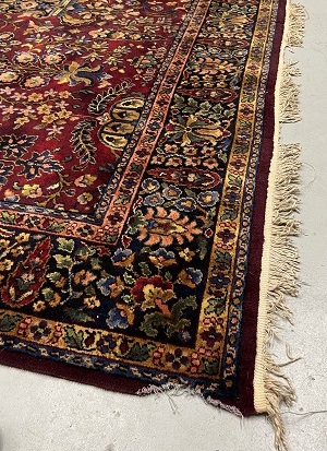 Handmade Rug After Repairing And Re-fringing