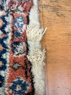 After Weaving An Edge Of A Damaged Handmade Rug